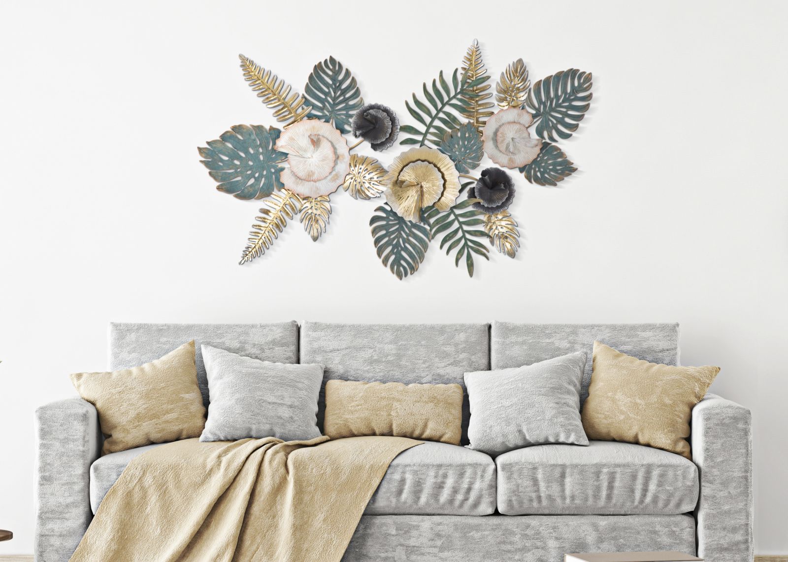 Pannello Decorativo in Metallo Amaz 115x6x70 cm