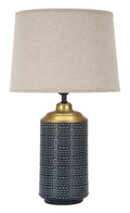 Lampada da Tavolo Elegante Point Dark in Ceramica Ø 28x47 cm