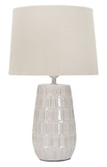 Lampada da Tavolo in Ceramica Design Geometrico Ø 28x44,5 cm