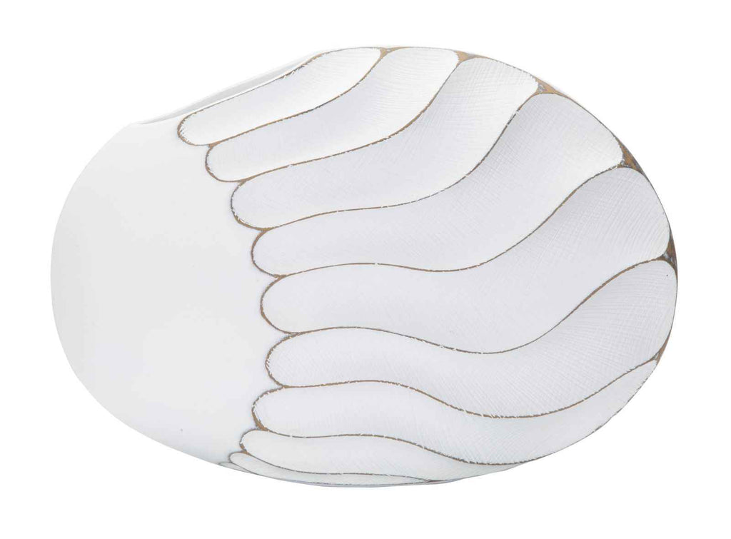 Vaso Elegante in Resina Lines 41x12x27 cm