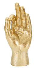 Statua Mano Ok in Oro - Decorazione Elegante 10x7x22,5 cm