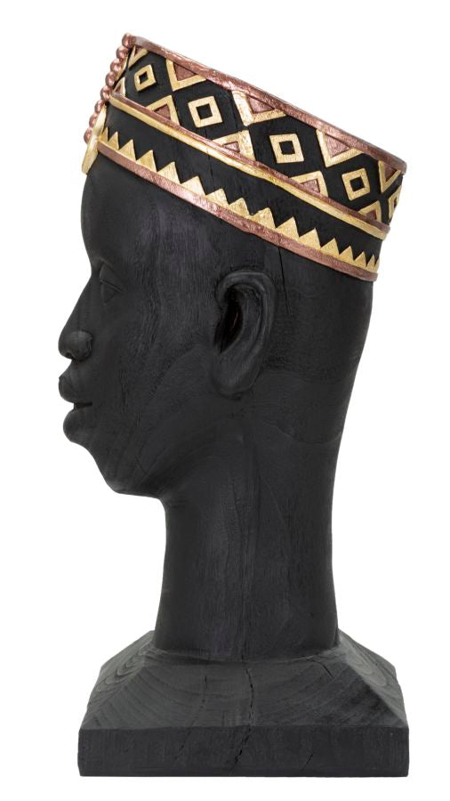 Statua Etnica Uomo Masai 25x25x56 cm