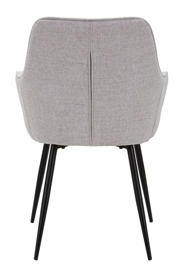 Set di Sedie Eleganti Vicenza Grigie 2 Pz 58x63x85,5 cm