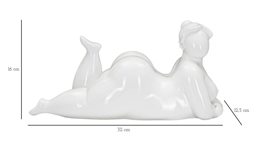 Statua Donnina in Posa di Yoga Relax 32x12,5x16 cm