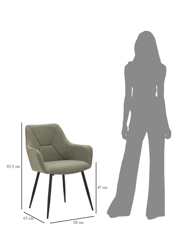 Set di 2 Sedie Vicenza Verde - Comfort e Stile per Ogni Ambiente