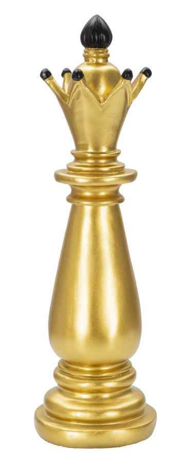 Alfiere Elegante in Oro e Nero Ø 12,5 cm, Altezza 38,5 cm