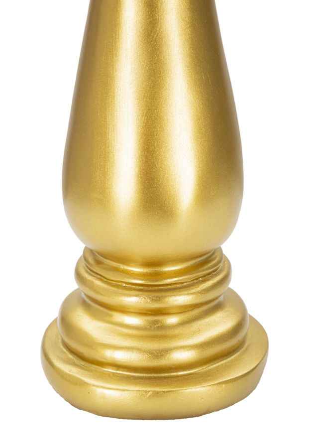 Alfiere Elegante in Oro e Nero Ø 12,5 cm, Altezza 38,5 cm