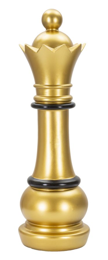 Regina degli Scacchi in Oro e Nero - Eleganza e Stile cm ø 15x50