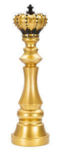 Re degli Scacchi Oro e Nero Ø 14x50 cm