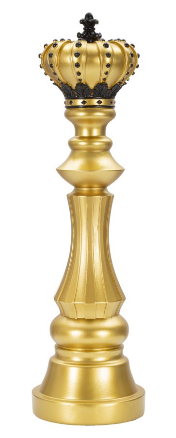 Re degli Scacchi Oro e Nero Ø 14x50 cm