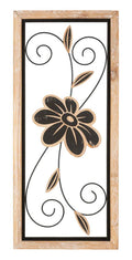 Pannello Decorativo in Ferro e Legno Koman - 26x2,5x60 cm