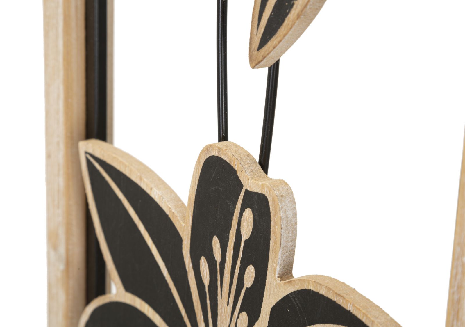 Pannello Decorativo in Ferro e Legno Koman -b- cm 26x2,5x60