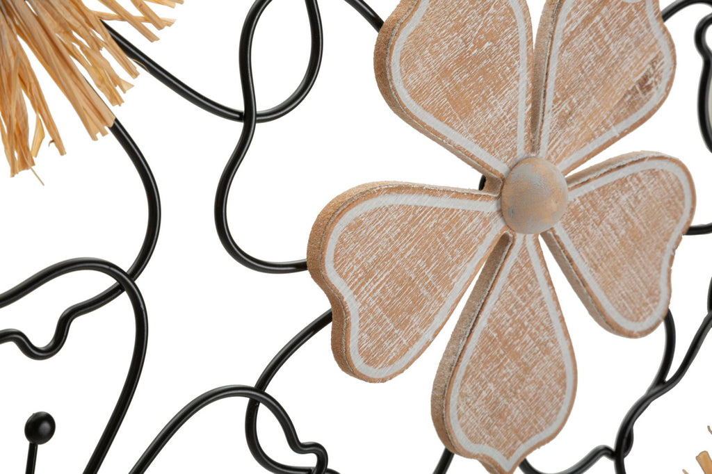 Pannello Decorativo 3D Itis in Ferro e Legno cm 75x3,5x42
