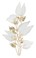 Pannello Decorativo 3D in Metallo con Motivo Naturale 52,7x5,7x90,8 cm