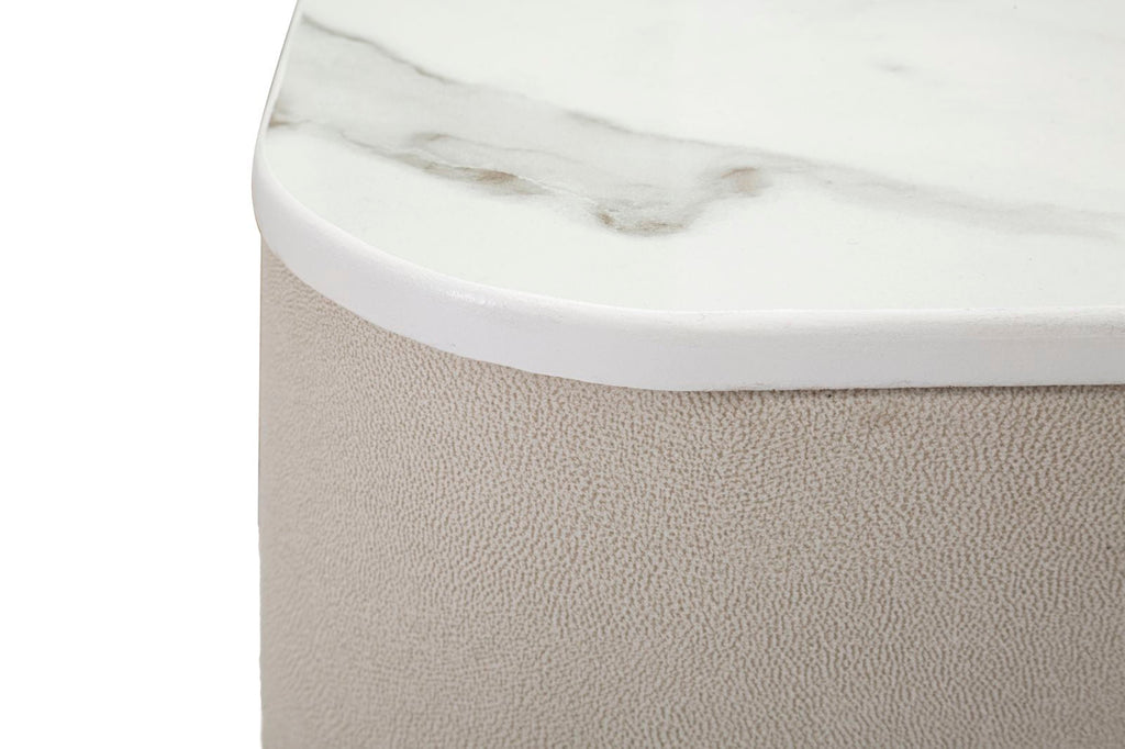 Toeletta Elegante da Camera con Piano in Simil Marmo 120x40x75 cm