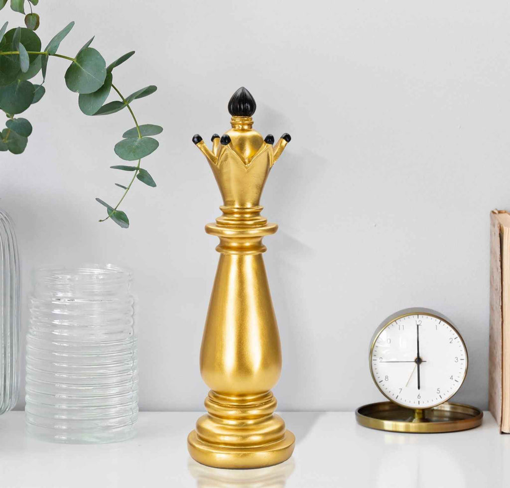 Alfiere Elegante in Oro e Nero Ø 12,5 cm, Altezza 38,5 cm