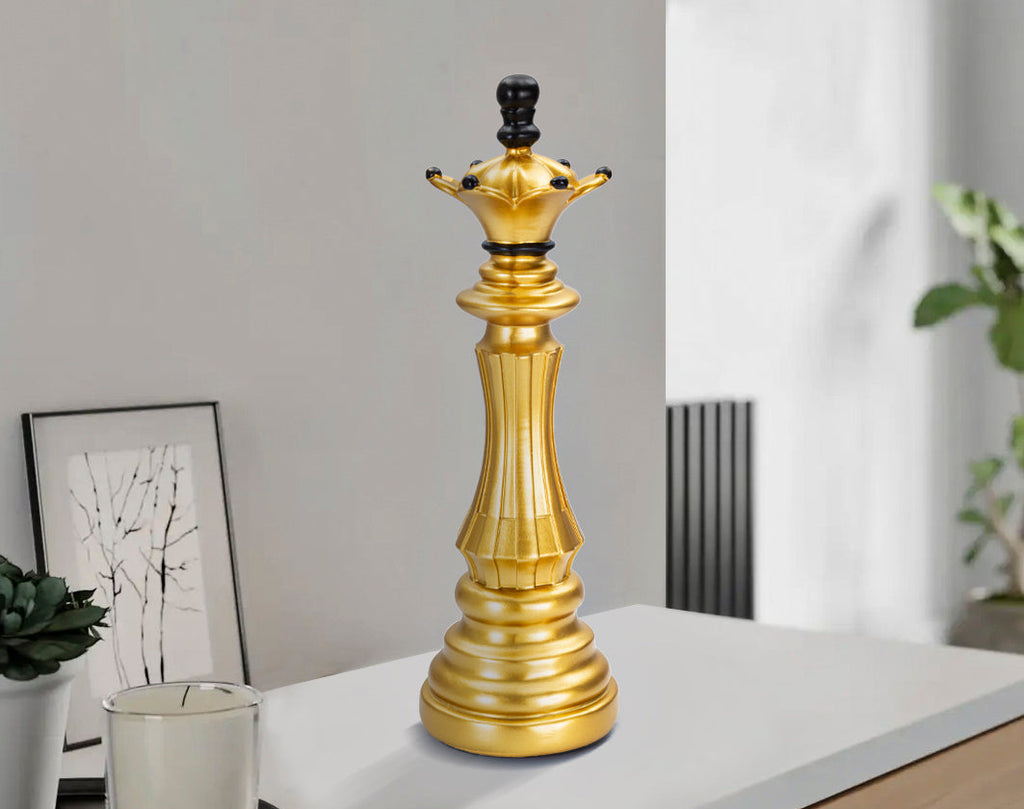 Regina Scacchi Elegante Oro e Nero - 12x37 cm