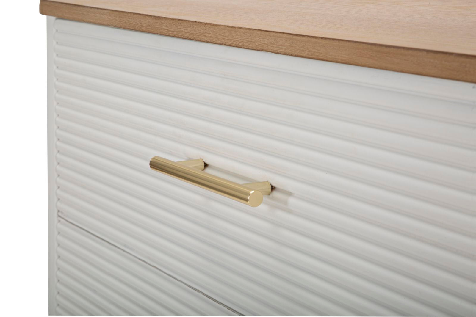 Comò Matera Elegante con 3 Cassetti e Piano in Legno Marrone