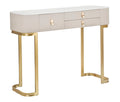 Console Elegante con 3 Cassetti e Piano in Simil Marmo cm 100x40x80