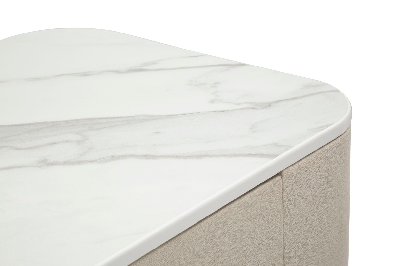 Console Elegante con 3 Cassetti e Piano in Simil Marmo cm 100x40x80
