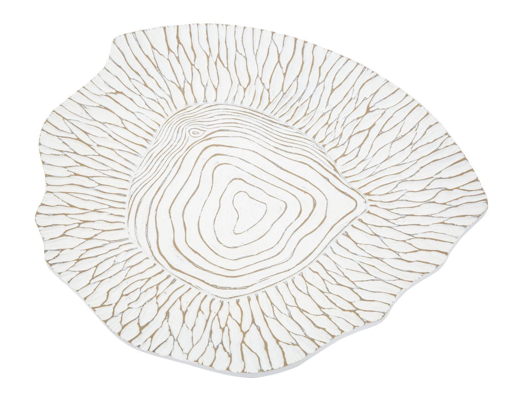 Piatto portaoggetti in resina con design irregolare cm 37x34x6