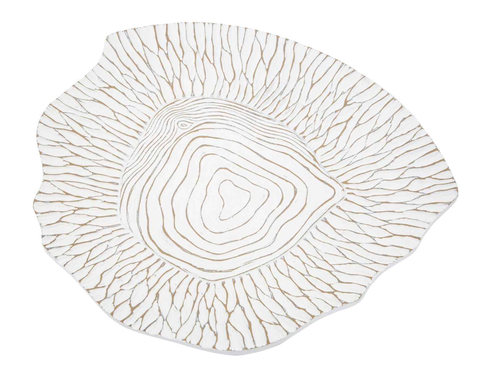 Piatto portaoggetti in resina con design irregolare cm 37x34x6