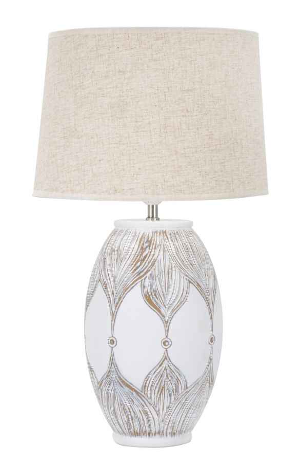 Lampada da Tavolo Atene in Resina Ovale - Design Elegante Ø38x67 cm
