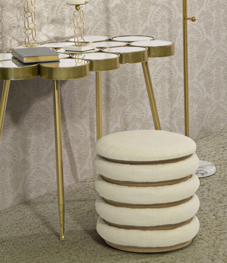 Pouf Elegante Damasco Ø 40x42
