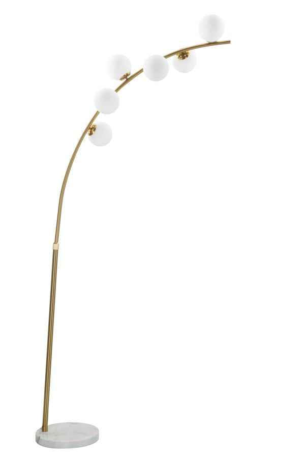 Lampada da Terra Glamour Arc con 6 Luci Regolabile in Altezza 220-246 cm