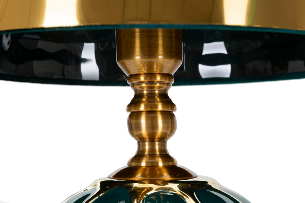 Lampada da Tavolo Elegante Blu e Oro ø 30x53 cm
