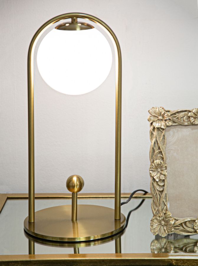 Lampada da Tavolo Elegante Glamy Arc - cm ø 21x47