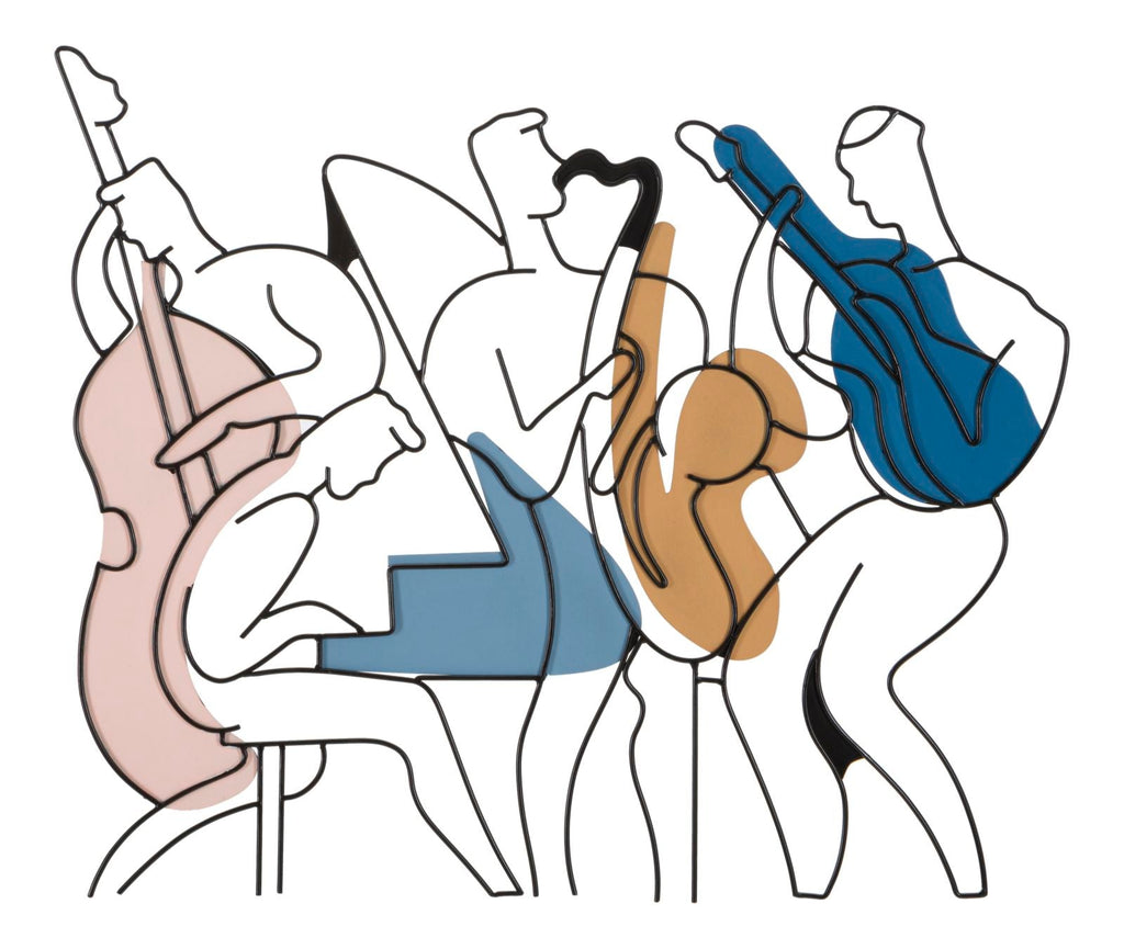 Pannello decorativo 3D Jazz in metallo cm 70x1,3x60
