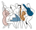 Pannello decorativo 3D Jazz in metallo cm 70x1,3x60