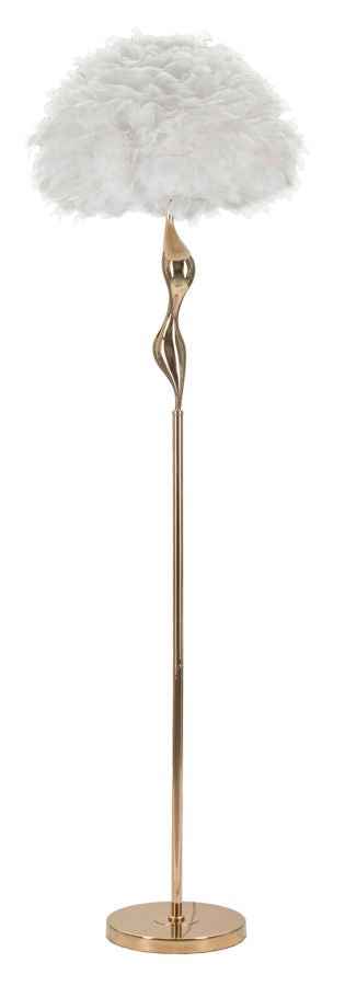 Lampada da terra elegante bianca cm ø 50x165