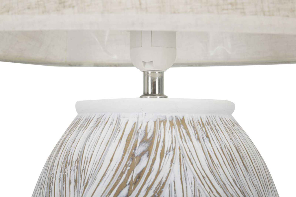 Lampada da Tavolo Atene in Resina Ovale - Design Elegante Ø38x67 cm