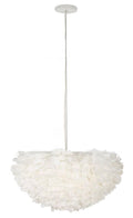 Lampadario in Piume Elegante Ø 60 cm - Altezza Regolabile fino a 110 cm