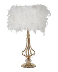 Lampada da Tavolo Tarty Bianca Elegante Ø 25 cm x 54 cm