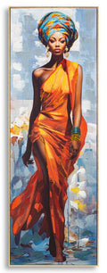 Dipinto su tela con cornice elegante - cm 52x4,5x152