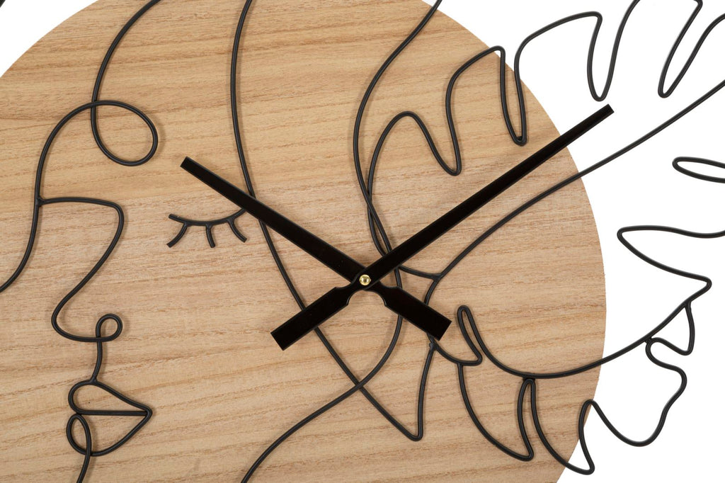 Orologio da muro elegante in metallo e legno - ø 60 cm