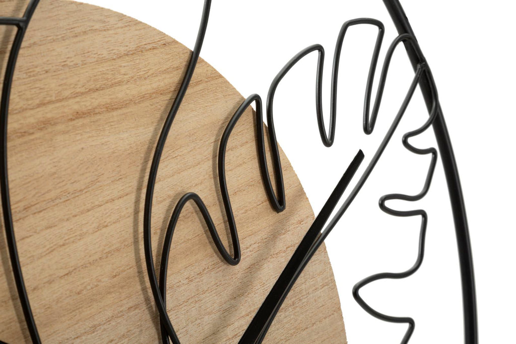 Orologio da muro elegante in metallo e legno - ø 60 cm