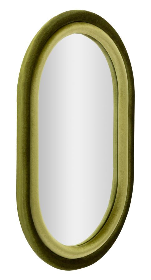 Specchio da Muto Antony in Velluto Verde Elegante 60x4x90 cm