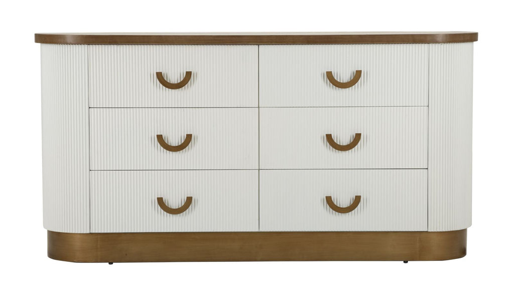 Comò moderno Tolosa 152x40x77 cm con 6 cassetti eleganti
