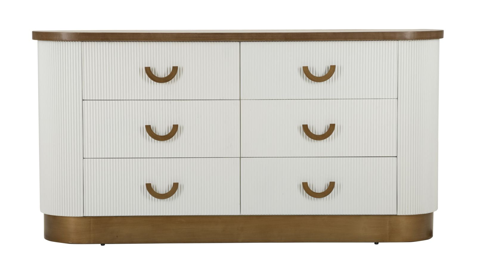Comò moderno Tolosa 152x40x77 cm con 6 cassetti eleganti