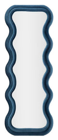 Specchio da muro Emily in velluto blu 60x6x160 cm - Eleganza e stile per ogni ambiente