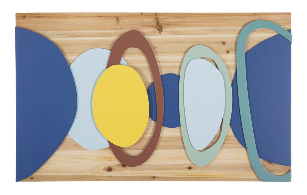 Pannello Decorativo 3D in Legno e Metallo cm 80x2,5x50