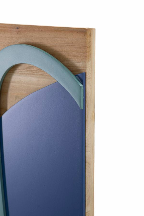 Pannello Decorativo 3D in Legno e Metallo cm 80x2,5x50