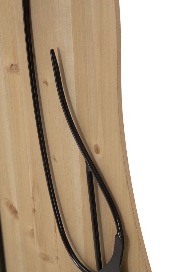 Pannello decorativo 3D eleganza in ferro e legno 60x2x90