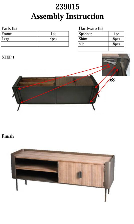 Mobile Porta TV Toronto 150x42x58 cm Elegante e Funzionale