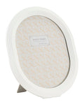 Cornice Ovale Elegante per Foto 20x25 cm - Design Moderno in Resina Bianca