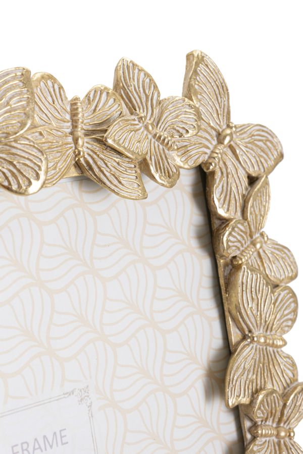 Cornice Decorativa Farfalle Oro 27,5x2,6x32,5 cm (interno 20x25 cm)